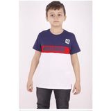 Toontoy Erkek Çocuk Worldwıde Yazı Baskılı Tişört Lacivert 4-5 YAŞ