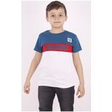 Toontoy Erkek Çocuk Worldwıde Yazı Baskılı Tişört Petrol Mavi 4-5 YAŞ