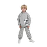 Toontoy Erkek Çocuk Yaka Fermuarlı Eşofman Takım - Gri Melanj - 5 Yaş