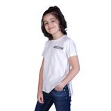TOONTOY Erkek Çocuk Yanları Yırtmaç Detaylı Question Baskılı Tişört 8 Yaş, 8 Yaş, 12686-1, Ekru, Erkek Çocuk