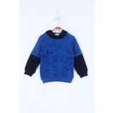 Toontoy Erkek Çocuk Yazı Baskılı Sweatshirt - 2 Yaş - Saks