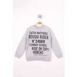 Toontoy Erkek Çocuk Yazı Baskılı Sweatshirt Gri Melanj 6 YAŞ