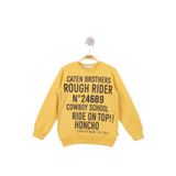 Toontoy Erkek Çocuk Yazı Baskılı Sweatshirt Hardal 6 YAŞ