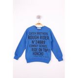 Toontoy Erkek Çocuk Yazı Baskılı Sweatshirt Saks 7 YAŞ