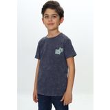 Toontoy Erkek Çocuk Yıkamalı Göğsü Baskılı Tişört
