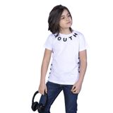 Toontoy Erkek Çocuk Youth Baskılı Tişört Beyaz 6 YAŞ