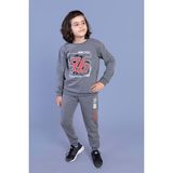 Toontoy Kids Erkek Çocuk Baskılı Eşofman Takımı - 6 - 7 Yaş - Antrasit Melanj