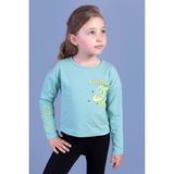 Toontoy Kids Kız Çocuk Baskılı Tişört - 3 Yaş - Yeşil