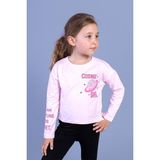 Toontoy Kids Kız Çocuk Baskılı Tişört - 5 Yaş - Açık Pembe