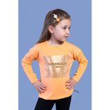 Toontoy Kids Kız Çocuk Baskılı Tişört - 5 Yaş - Turuncu