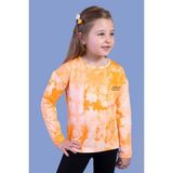 Toontoy Kids Kız Çocuk Batik Desenli Tişört - 6 Yaş - Turuncu