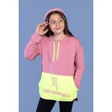 Toontoy Kids Kız Çocuk Kanguru Cepli Baskılı Sweatshirt - 12 Yaş - Gül Kurusu