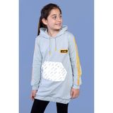 Toontoy Kids Kız Çocuk Kanguru Cepli Reflektör Detaylı Sweatshirt - 8 Yaş - Gri
