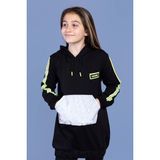 Toontoy Kids Kız Çocuk Kanguru Cepli Reflektör Detaylı Sweatshirt - 8 Yaş - Sarı