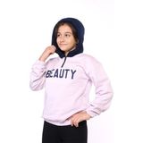 Toontoy Kids Kız Çocuk Kapüşonlu Baskılı Sweatshirt - Açık Lila - 10 - 11 Yaş