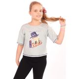 Toontoy Kids Kız Çocuk Roses Yazı Baskılı Tişört - Yeşil - 13 - 14 Yaş