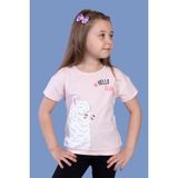Toontoy Kids Kuzu Baskılı Pudra Kız Çocuk T-shirt