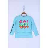 Toontoy Kids Letis Go Baskılı Koyu Mint Kız Çocuk T-shirt
