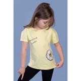 Toontoy Kids Papatya Baskılı Sarı Kız Çocuk T-shirt