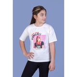 Toontoy Kids Power Baskılı Ekru Kız Çocuk T-shirt