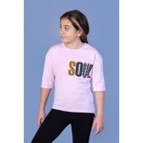 Toontoy Kids Soul Baskılı Pembe Kız Çocuk T-shirt