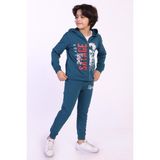 Toontoy Kids Toontoy Erkek Çocuk As You Are Baskılı Eşofman Takım - 6 - 7 Yaş - Petrol Mavisi