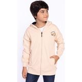 Toontoy Kids Toontoy Erkek Çocuk Baskılı Kapşonlu Hırka - Bej - 6 - 7 Yaş