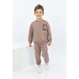 Toontoy Kids Toontoy Erkek Çocuk Explorer Baskılı Eşofman Takım - 2 Yaş - Kahverengi