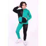 Toontoy Kids Toontoy Erkek Çocuk Kanguru Cepli Eşofman Takım - 6 - 7 Yaş - Koyu Yeşil