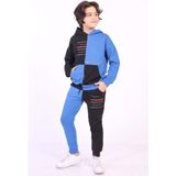 Toontoy Kids Toontoy Erkek Çocuk Kanguru Cepli Eşofman Takım - 6 - 7 Yaş - Saks