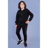 Toontoy Kids Toontoy Erkek Çocuk Kapüşonlu Baskılı Eşofman Takımı - 12 - 13 Yaş - Siyah