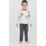 Toontoy Kids Toontoy Erkek Çocuk Palmiye Baskılı Pijama Takım