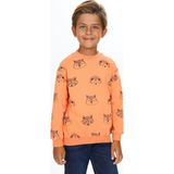 Toontoy Kids Toontoy Erkek Çocuk Relax Fit Kapüşonlu Cepli Hafif Düşük Omuz Nakışlı Sweatshirt
