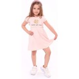 Toontoy Kids Toontoy Kız Bebek Faire Un Voeu Baskılı Elbise - 1 Yaş - Pudra