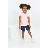 Toontoy Kids Toontoy Kız Bebek Göğsü Nota Nakışlı Yazı Baskılı Tişört - 2 Yaş - Açık Pembe