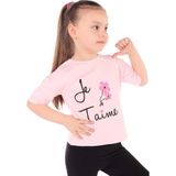 Toontoy Kids Toontoy Kız Bebek Le Taime Baskılı Tişört - 9 Ay - Renkli