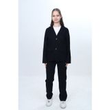 Toontoy Kids Toontoy Kız Çocuk 3’lü Takım Klasik Blazer Ceket - Bisiklet Yaka T-shırt - Pantolon