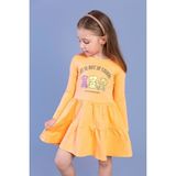 Toontoy Kids Toontoy Kız Çocuk Ayıcık Baskılı Elbise - 2 Yaş - Açık Pembe
