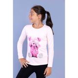 Toontoy Kids Toontoy Kız Çocuk Ayıcık Baskılı Tişört - 10 Yaş - Pudra
