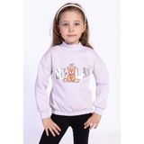 Toontoy Kids Toontoy Kız Çocuk Baskılı Sweatshirt - 3 Yaş - Açık Lila