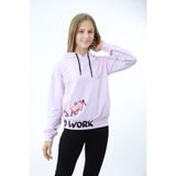 Toontoy Kids Toontoy Kız Çocuk Baskılı Sweatshirt - 6 - 7 Yaş - Açık Lila
