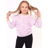 Toontoy Kids Toontoy Kız Çocuk Baskılı Sweatshirt - 6 Yaş - Açık Lila