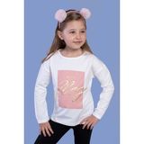 Toontoy Kids Toontoy Kız Çocuk Baskılı Tişört - 8 Yaş - Ekru