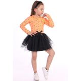 Toontoy Kids Toontoy Kız Çocuk Çiçek Desenli Tüllü Elbise - 3 Yaş - Somon
