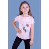 Toontoy Kids Toontoy Kız Çocuk Dijital Baskılı Taş Işlemeli Tişört - 6 Yaş - Pembe Melanj