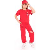 Toontoy Kids Toontoy Kız Çocuk Enjoy Yes Baskılı Eşofman Takım - 10 - 11 Yaş - Kırmızı