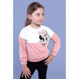 Toontoy Kids Toontoy Kız Çocuk Garnili Mickey Mouse Baskılı Sweatshirt - 1 Yaş - Somon
