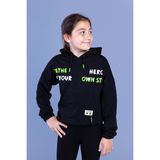 Toontoy Kids Toontoy Kız Çocuk Kanguru Cepli Baskılı Sweatshirt - 10 Yaş - Yeşil