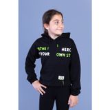 Toontoy Kids Toontoy Kız Çocuk Kapüşolu Kanguru Cepli Baskılı Sweatshirt