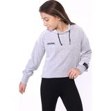 Toontoy Kids Toontoy Kız Çocuk Kapüşonlu Kadife Sweatshirt - 6 - 7 Yaş - Gri Melanj